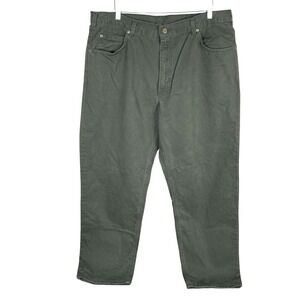 New Vintage LL Bean Straight Leg Jeans Mens 40x30 Army Green Cotton Made in‎ USA